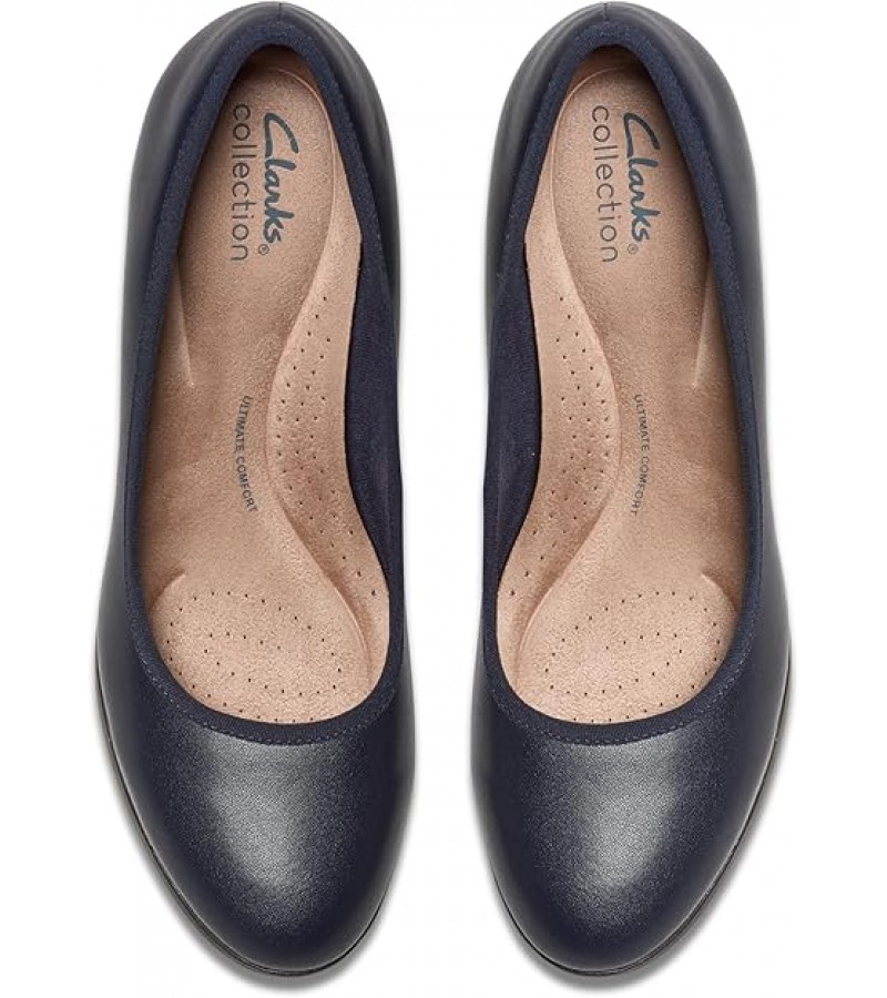 Clarks - Bayla Carly Navy Leather